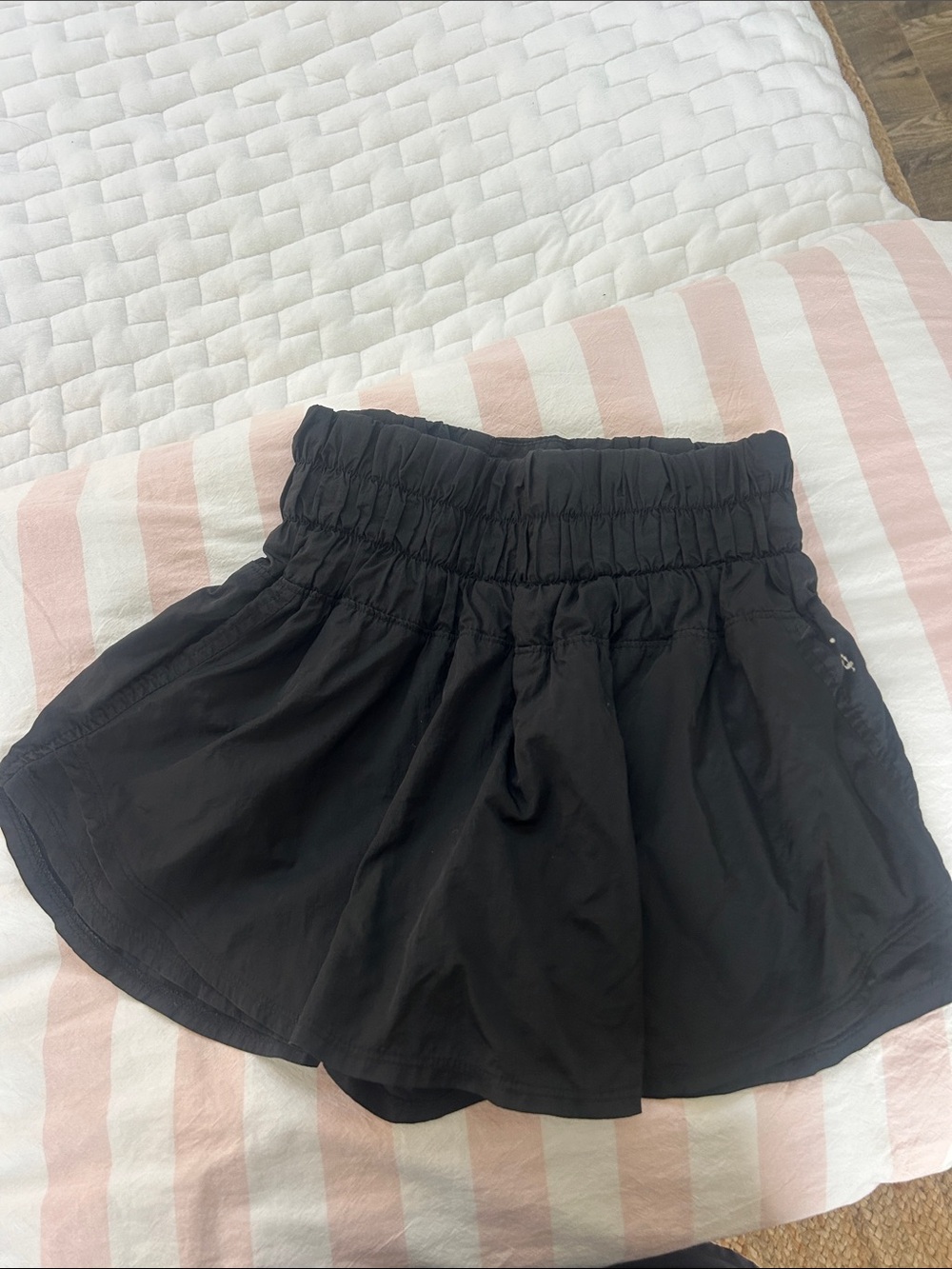 Free People Black Women's Elastic Waist Active Shorts